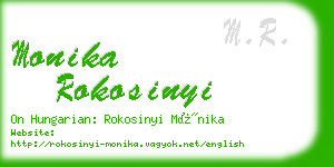 monika rokosinyi business card